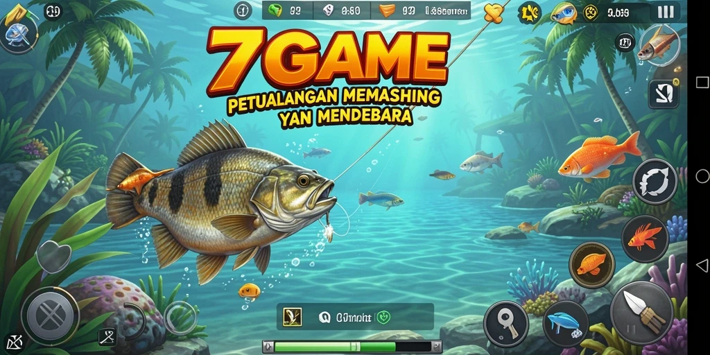 Gameplay seru saat menangkap ikan di 7GAME.