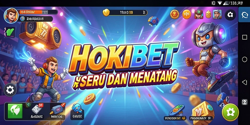 Screenshot gameplay HOKIBET menampilkan aksi seru dan menantang dalam permainan arcade.