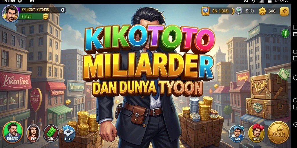 Tampilan menarik dari gameplay KIKOTOTO saat membangun kerajaan bisnis.