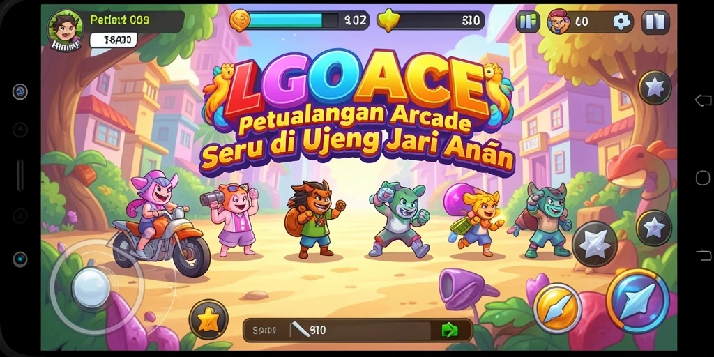 Tampilan gameplay LGOACE yang seru dan penuh aksi arcade.