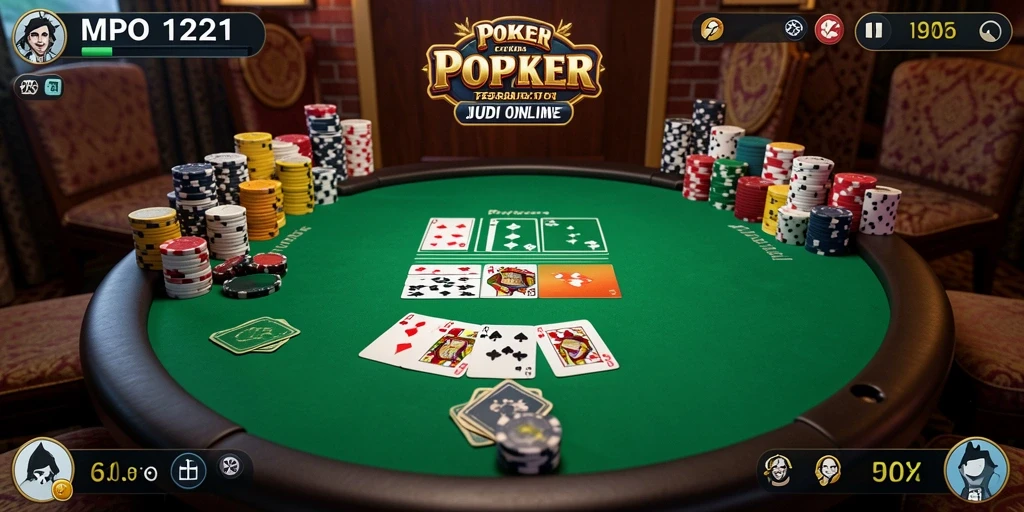 Tampilan gameplay menarik dari aplikasi Poker MPO1221.