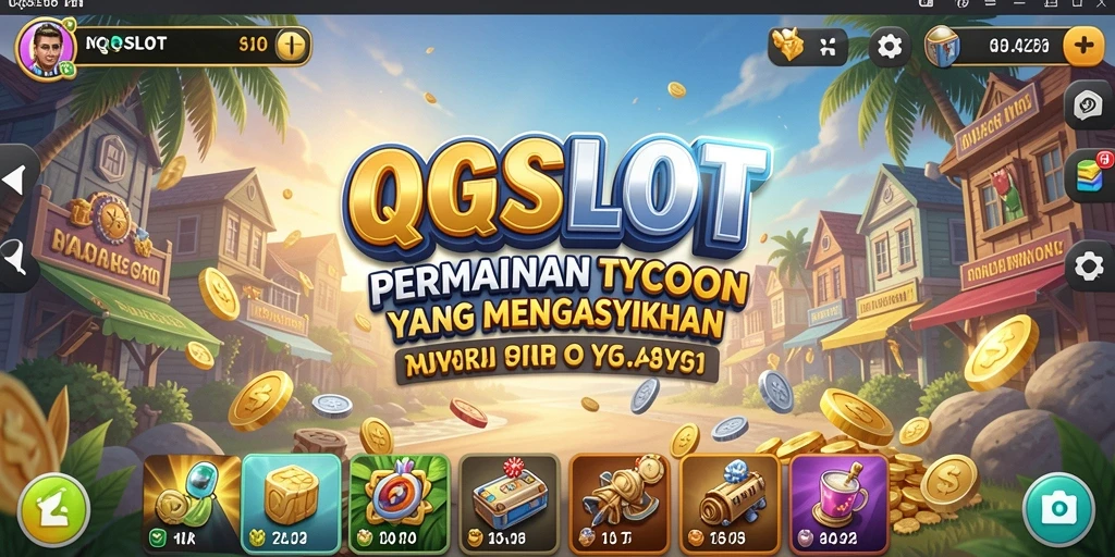 Screenshot gameplay QQSLOT menampilkan keseruan dalam mengelola bisnis Tycoon.