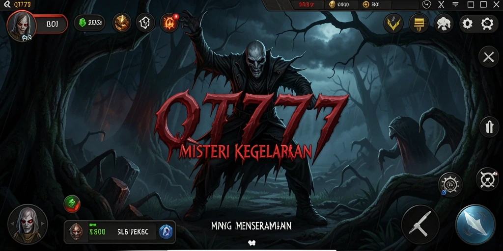 Tampilan gameplay menakutkan dengan suasana mencekam di QT777.