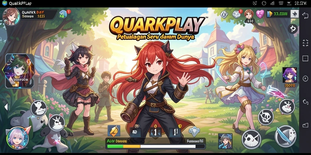 Tampilan menarik dari gameplay QUARKPLAY yang penuh aksi.