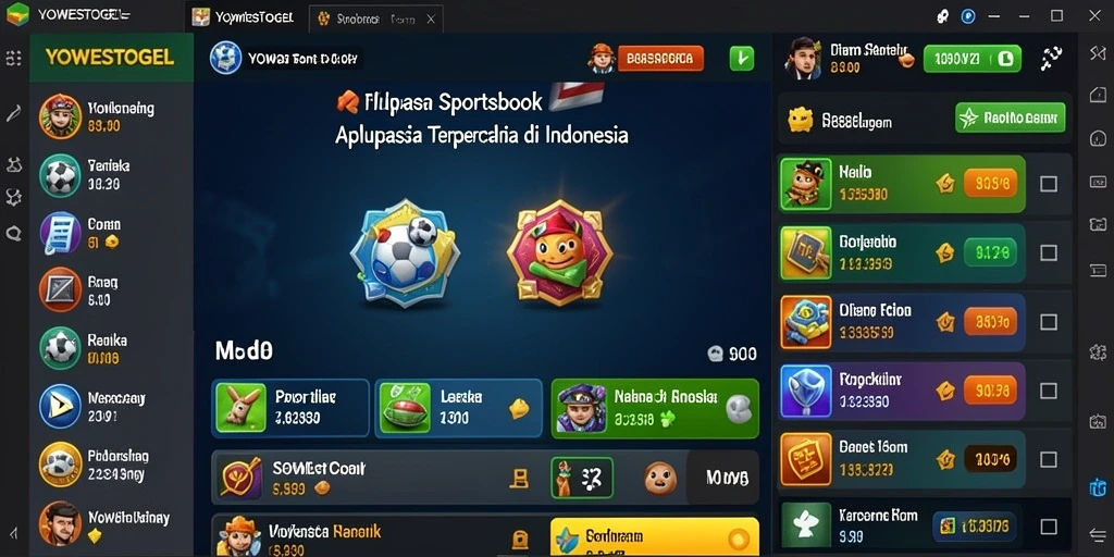 Tampilan gameplay menarik dari aplikasi Sportsbook YOWESTOGEL.